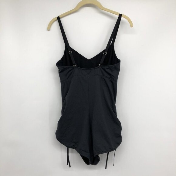 Malia Mills Mariska Black One Piece Swimsuit w Ruched Sides size 8 (C/D cup) - Picture 4 of 15